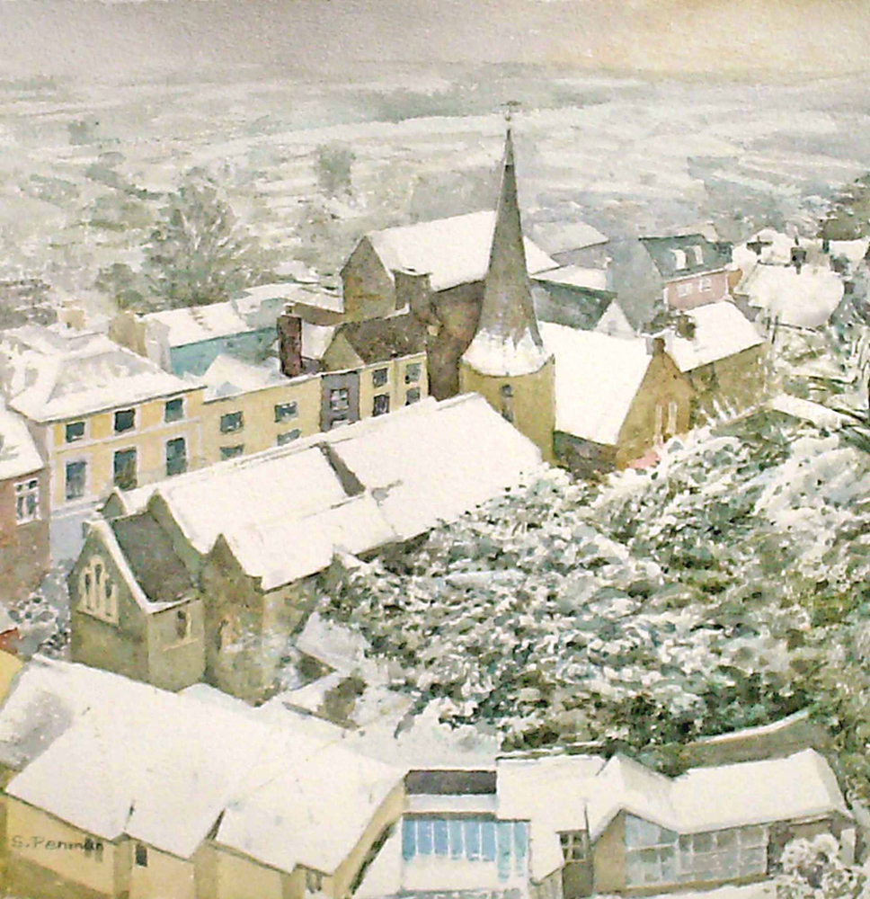 Snow, St Michaels Church, Lewes