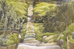 Steep stone steps